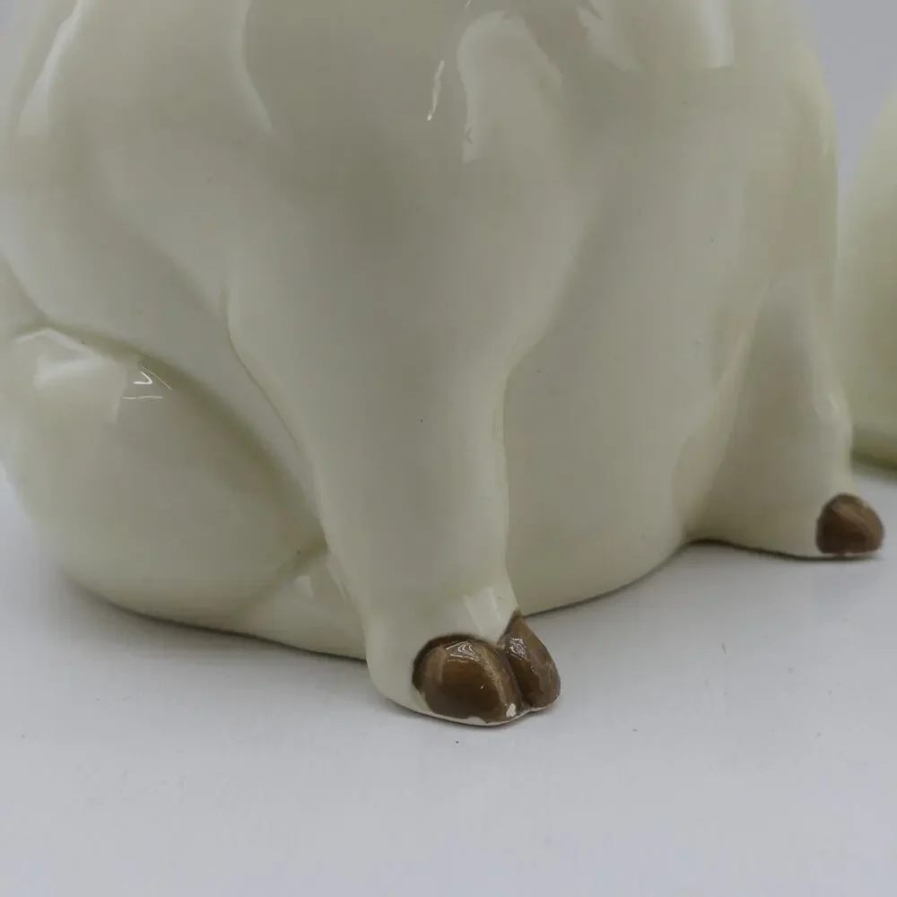 Lot of 2 Vintage Quon Quon Japan Ceramic Pig Sugar Bowl & Creamer Set